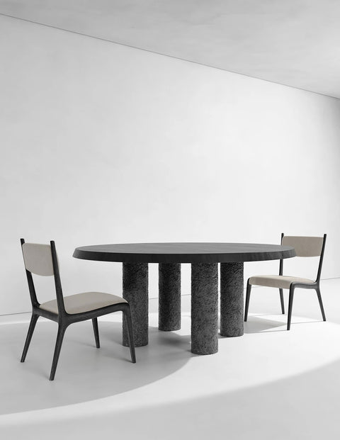 Etna Dining Table Round Walnut