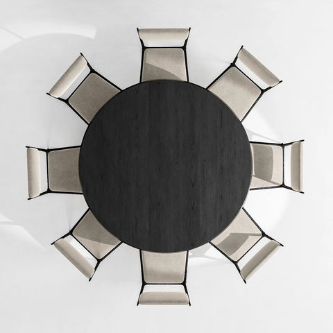 Etna Dining Table Round Walnut