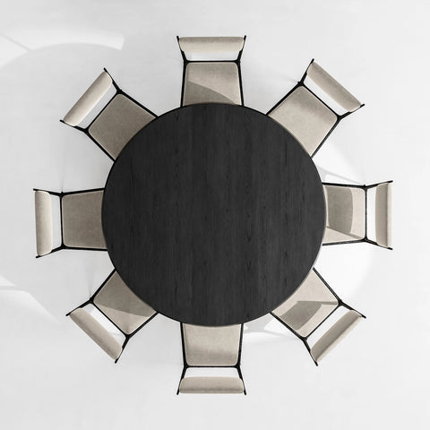 Etna Dining Table Round Walnut