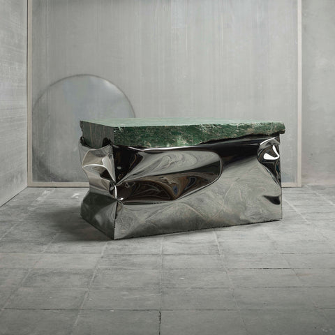 Crushed Coffee Table Malachite Green
