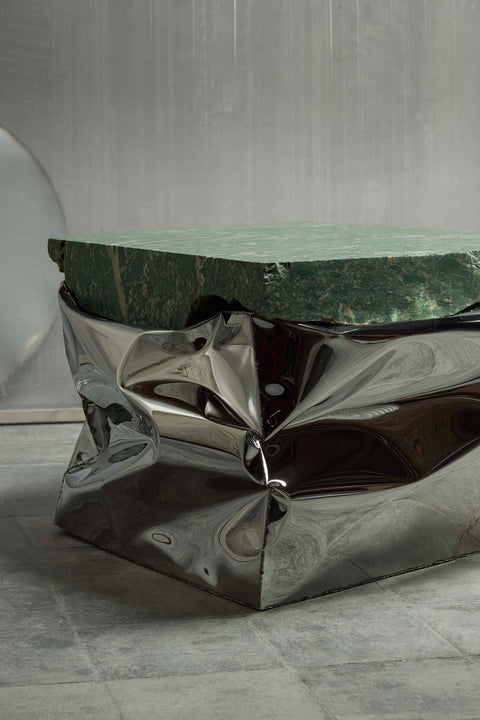 Crushed Coffee Table Malachite Green