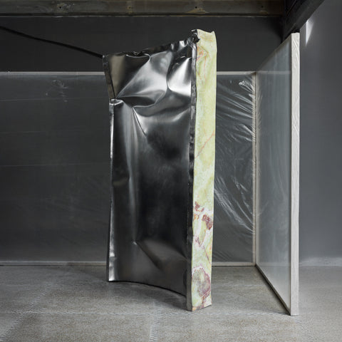 Crushed Room Divider Sanded Steel - Onyx