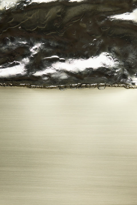 Pattern Cut Wall Piece Liquid Silver