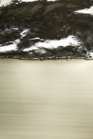 Pattern Cut Wall Piece Liquid Silver