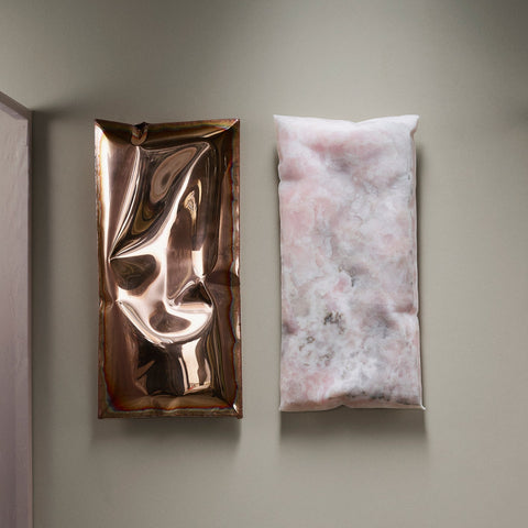 In and Ex Hale Wallpiece - Pink Onyx, Copper
