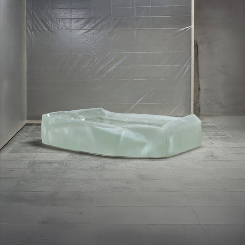 Crushed Cast Glass Coffee Table