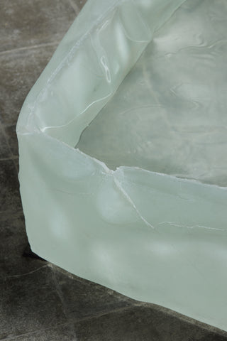 Crushed Cast Glass Coffee Table
