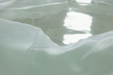 Crushed Cast Glass Coffee Table