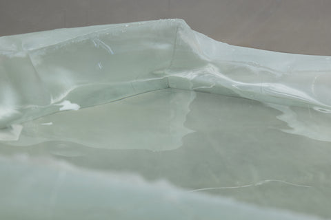 Crushed Cast Glass Coffee Table