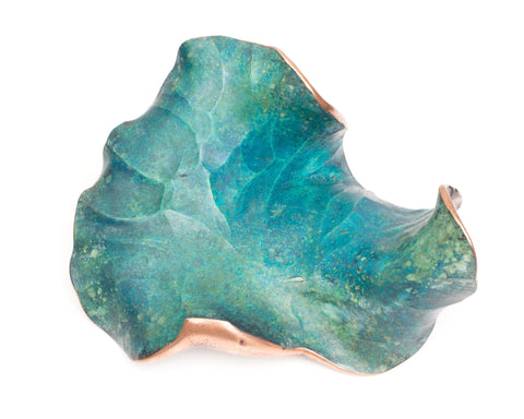 Forged and Patinated Copper Object