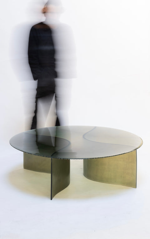 New Wave Round Coffee Table Smoke Green