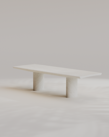 Abraccio White Kyknos Dining Table