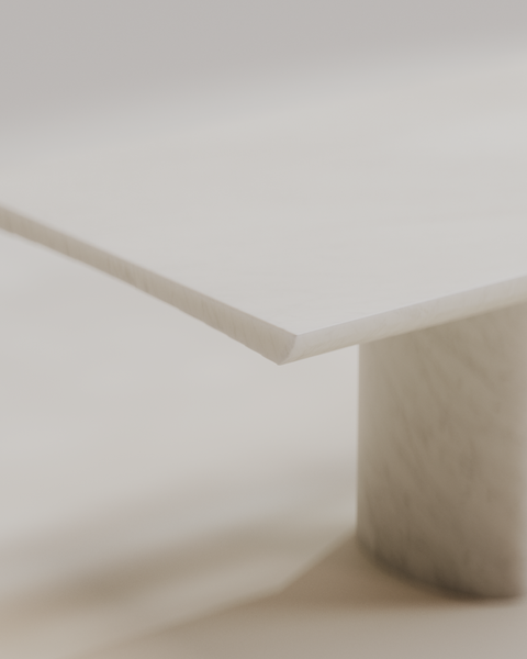 Abraccio White Kyknos Dining Table