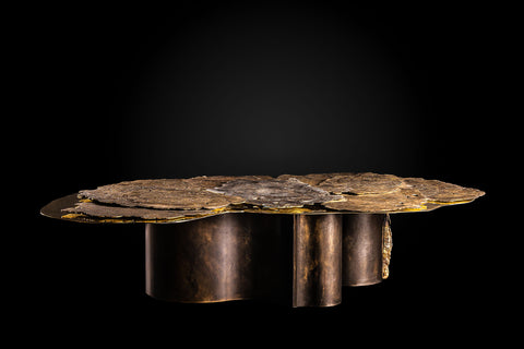 Brass Triptych Coffee Table