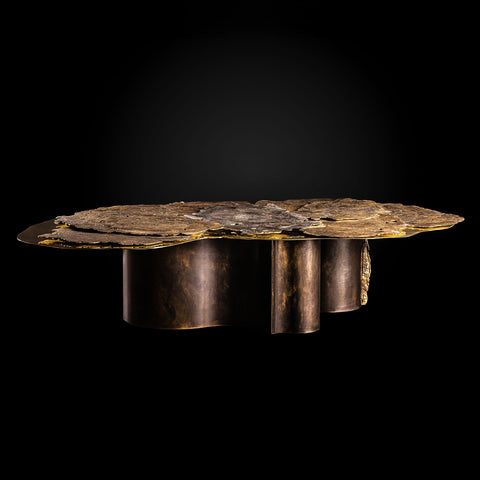 Brass Triptych Coffee Table