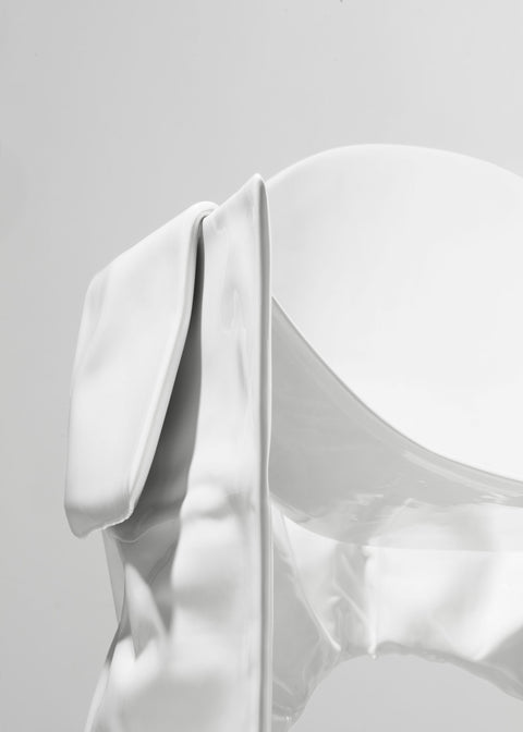 Free Form Chair White Glaze