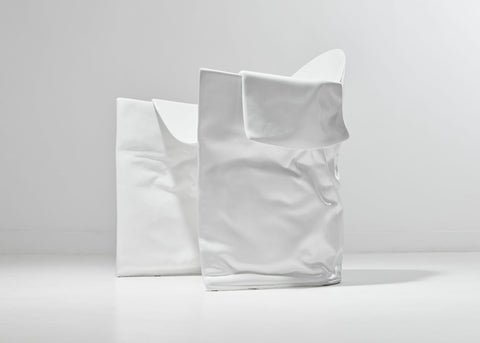 Free Form Chair White Glaze