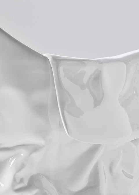 Free Form Chair White Glaze