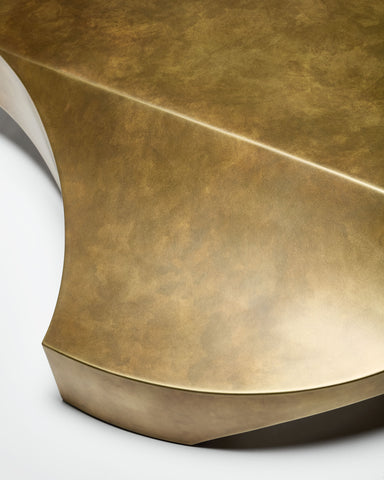 One Curve Coffee Table Brass