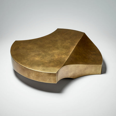 One Curve Coffee Table Brass