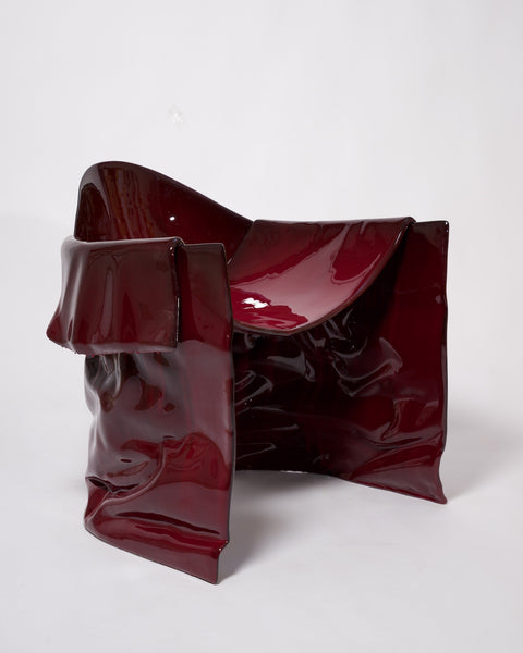 Free Form Chair Blood Red Glaze