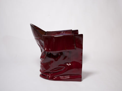 Free Form Chair Blood Red Glaze
