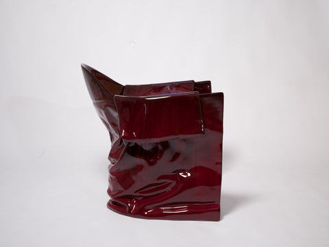 Free Form Chair Blood Red Glaze
