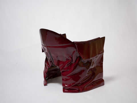 Free Form Chair Blood Red Glaze