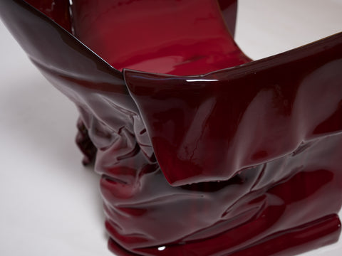 Free Form Chair Blood Red Glaze