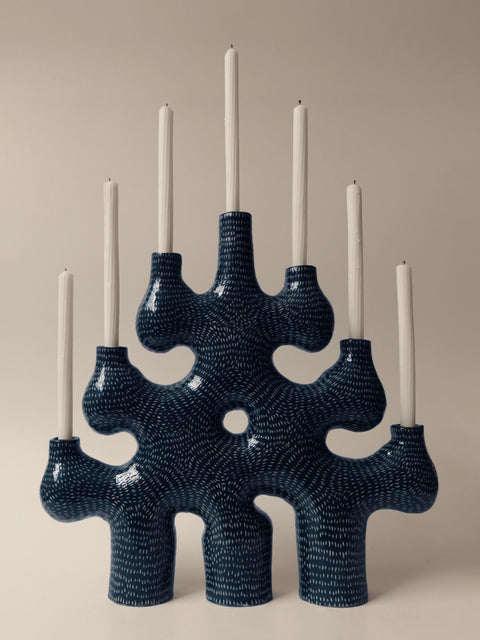 Forest Candelabra 05 - Midnight blue