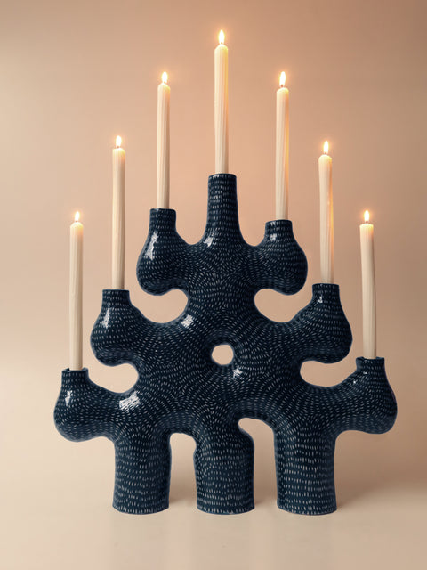 Forest Candelabra 05 - Midnight blue