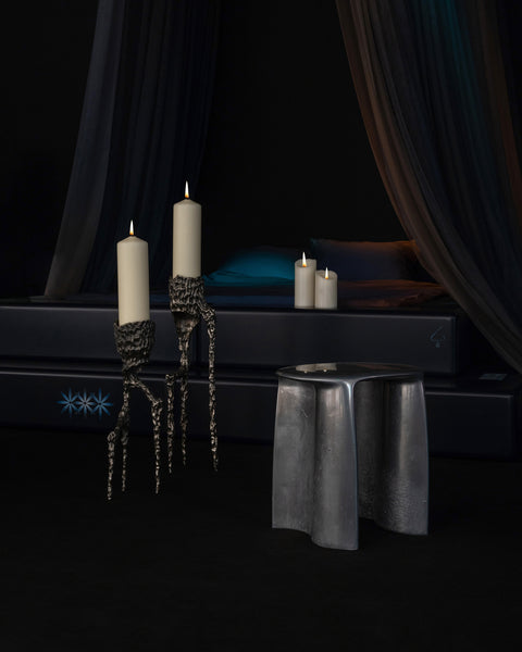 New Wave Stool Liquid Aluminium