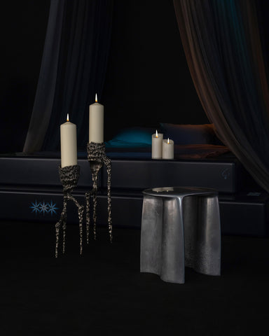 New Wave Stool Liquid Aluminium