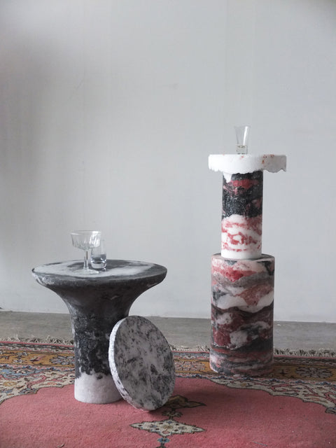 Marbled Salts Side Table - Objects With Narratives
