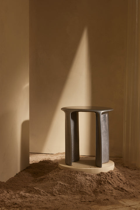 New Wave Stool Liquid Aluminium