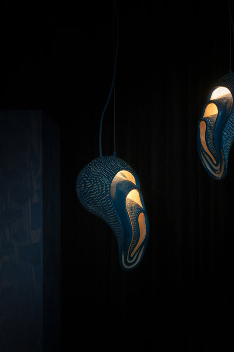 Loop Pendants (Blue glazed Limited Edition)
