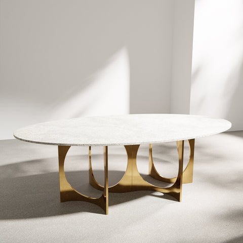 Fuga Ellipse Table - Stone Top