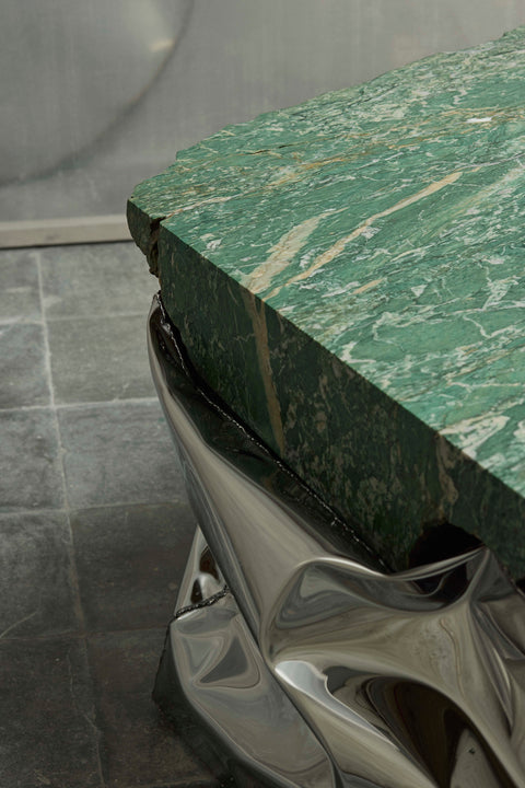 Crushed Coffee Table Malachite Green