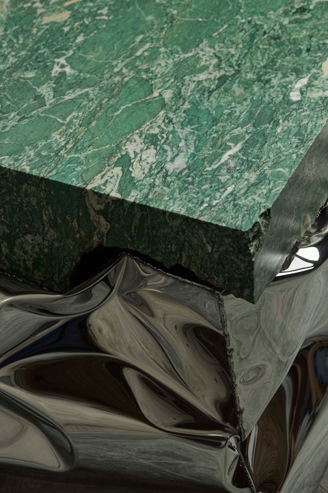Crushed Coffee Table Malachite Green