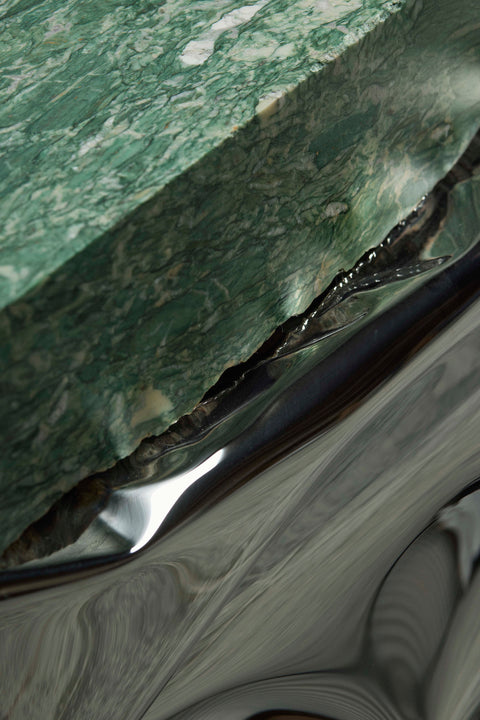 Crushed Coffee Table Malachite Green