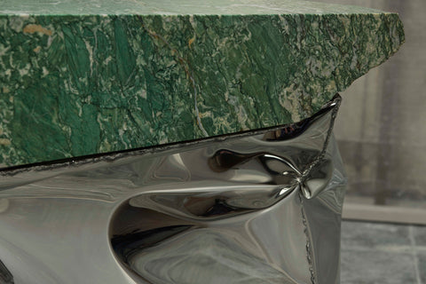 Crushed Coffee Table Malachite Green
