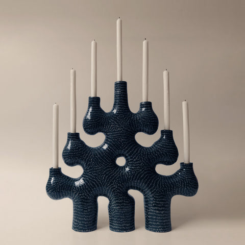 Forest Candelabra 05 - Midnight blue
