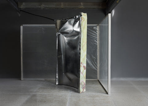 Crushed Room Divider Sanded Steel - Onyx