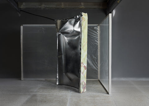 Crushed Room Divider Sanded Steel - Onyx