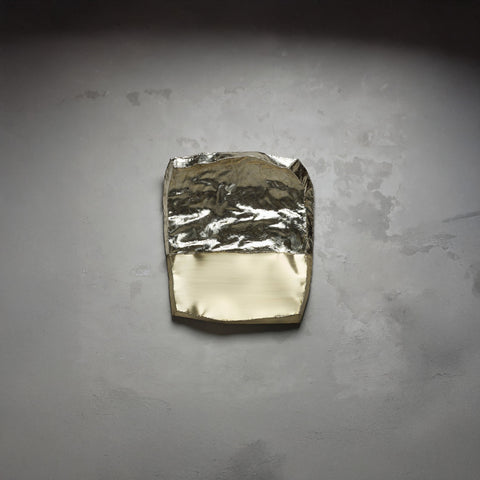 Pattern Cut Wall Piece Liquid Silver