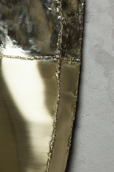 Pattern Cut Wall Piece Liquid Silver