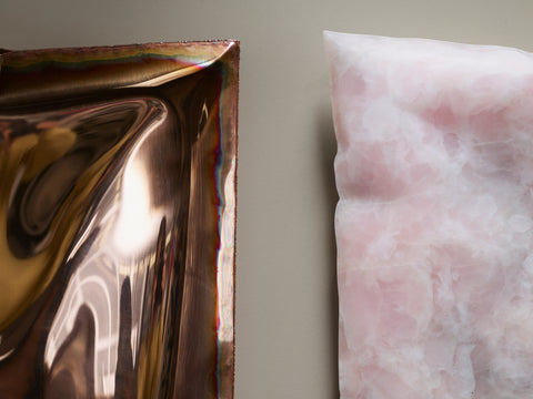 In and Ex Hale Wallpiece - Pink Onyx, Copper