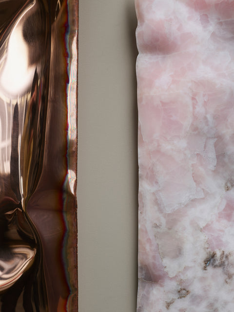 In and Ex Hale Wallpiece - Pink Onyx, Copper