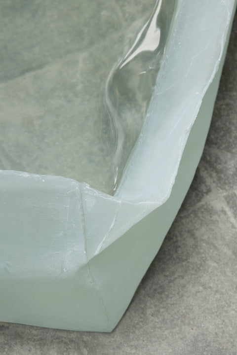 Crushed Cast Glass Coffee Table