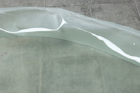 Crushed Cast Glass Coffee Table